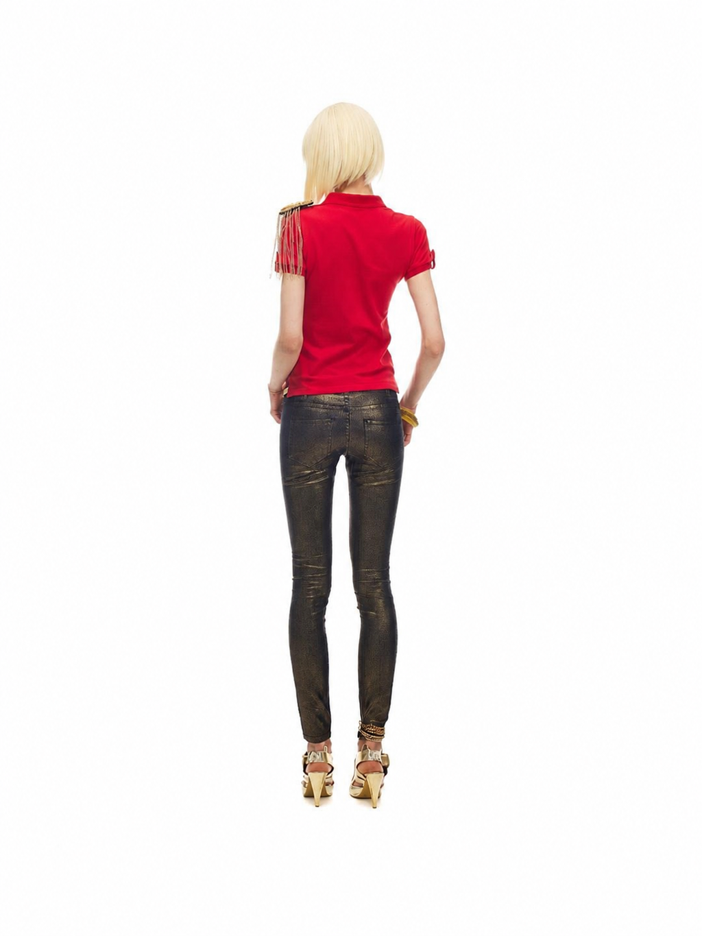 NORGIRA Jerk Embroidered Polo — back full-body view