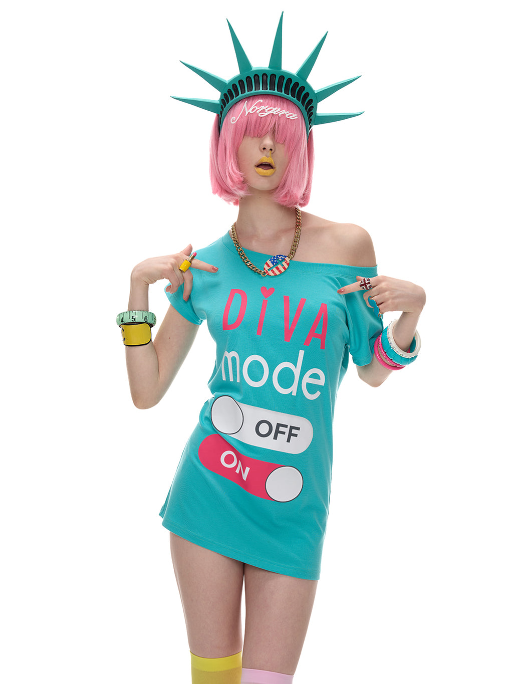 DIVA MODE ASYMMETRIC TEE — product image 1