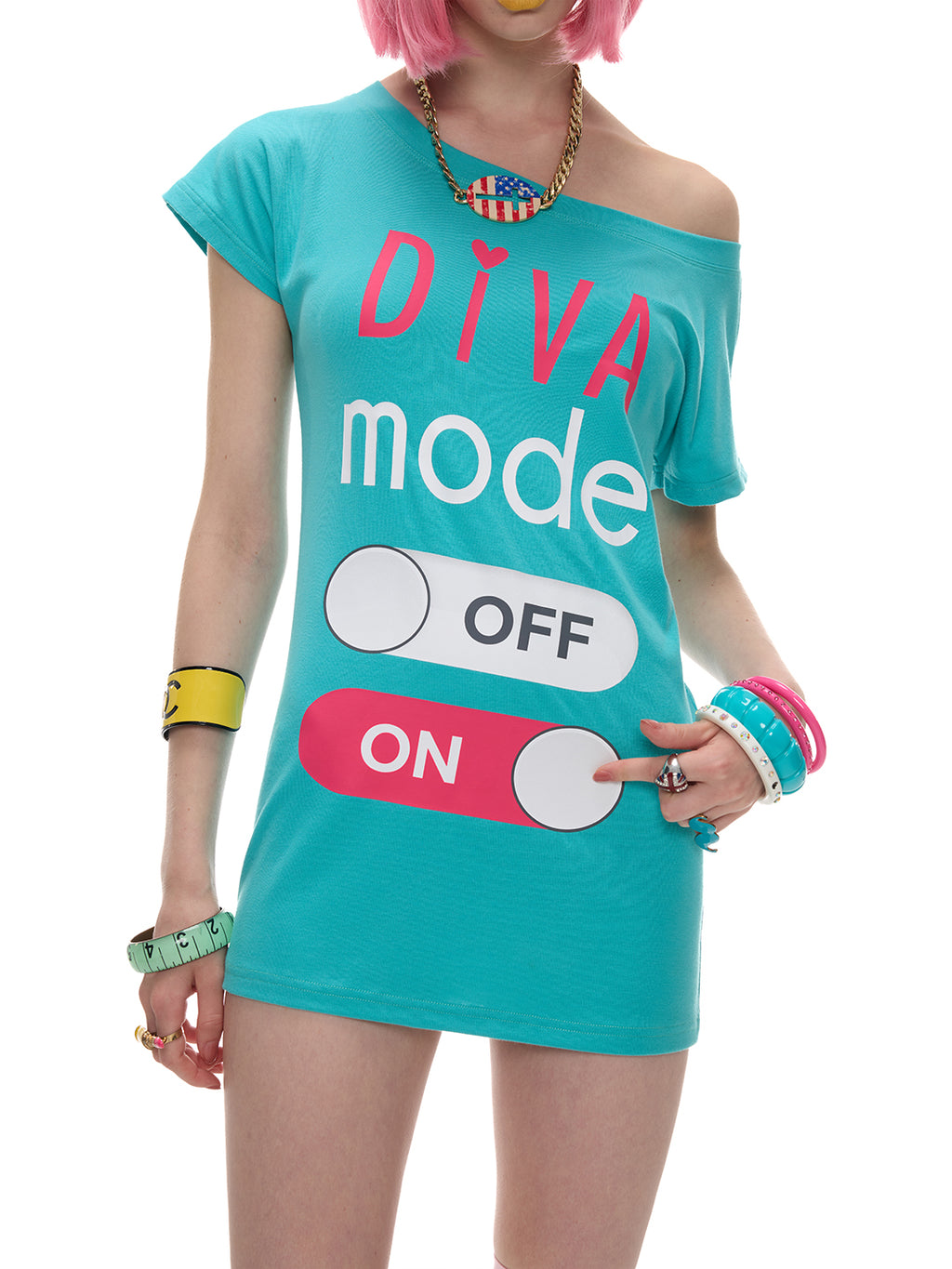 DIVA MODE ASYMMETRIC TEE — product image 2