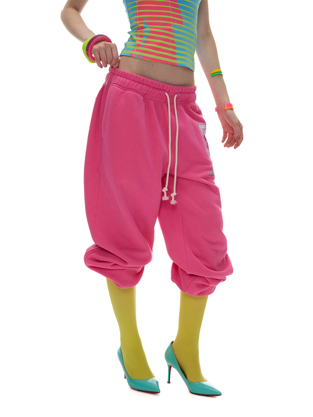 NORGIRA MAGENTA TRASH DRAWSTRING SWEATPANTS product image 5