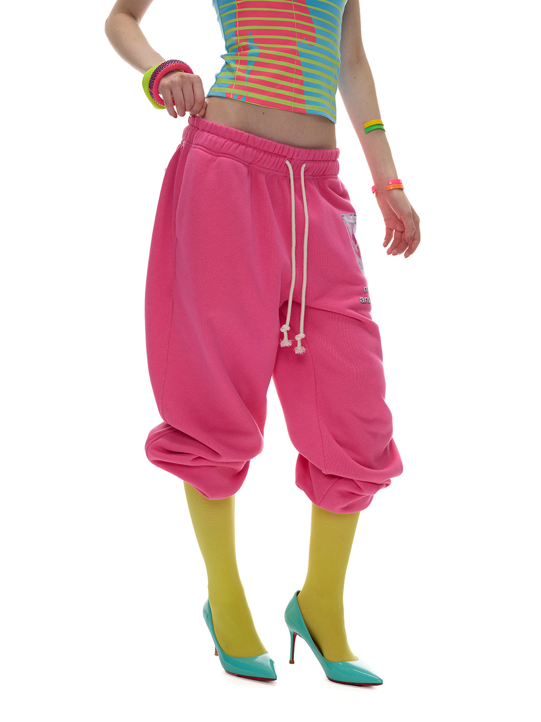 NORGIRA MAGENTA TRASH DRAWSTRING SWEATPANTS product image 5