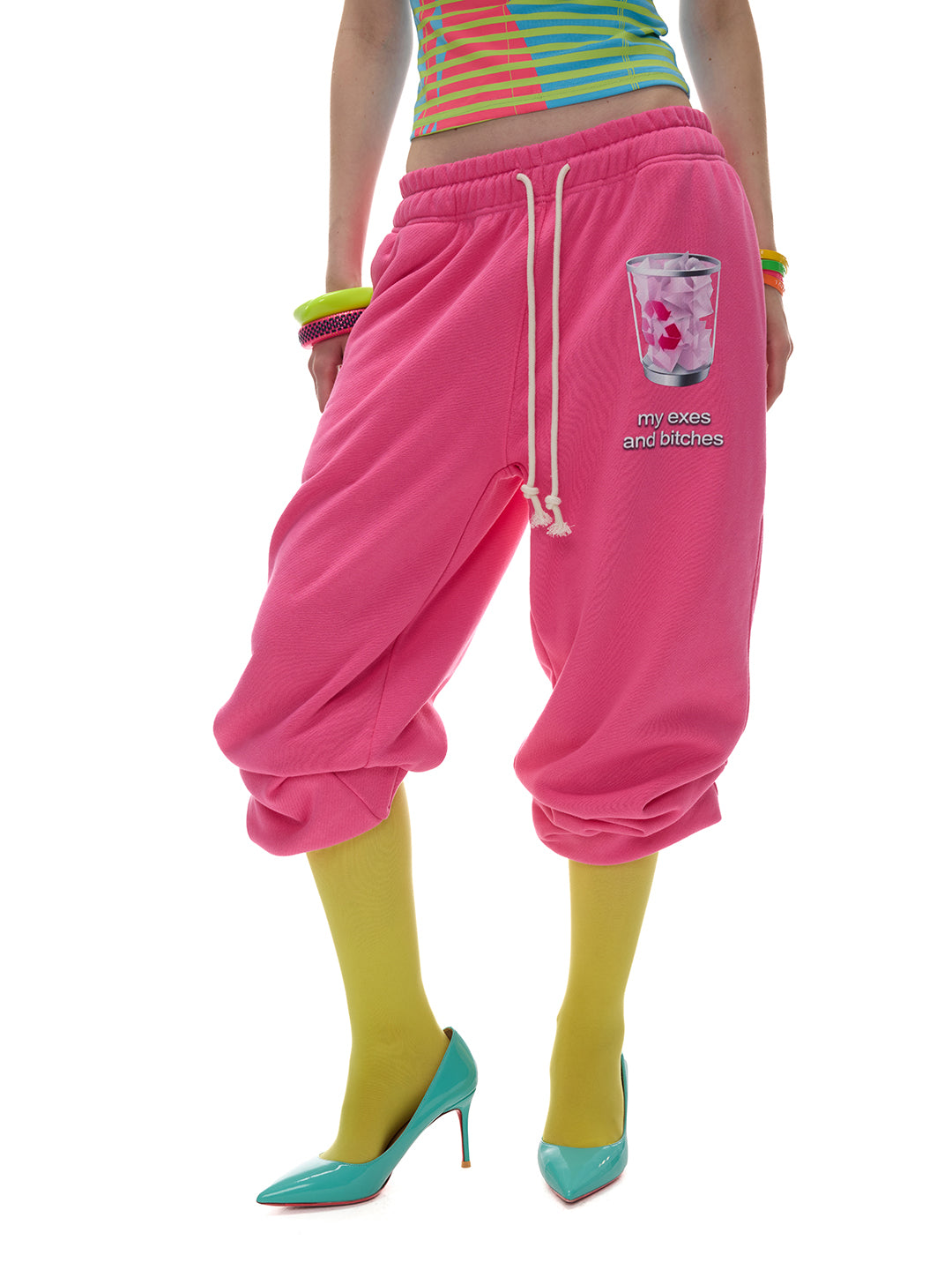 NORGIRA MAGENTA TRASH DRAWSTRING SWEATPANTS product image 4