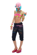 NORGIRA Colourful Lettering Slogan Full-Print Front, Drawstring Waist, Cropped, Slim-Fit, Lightweight Sweatpants