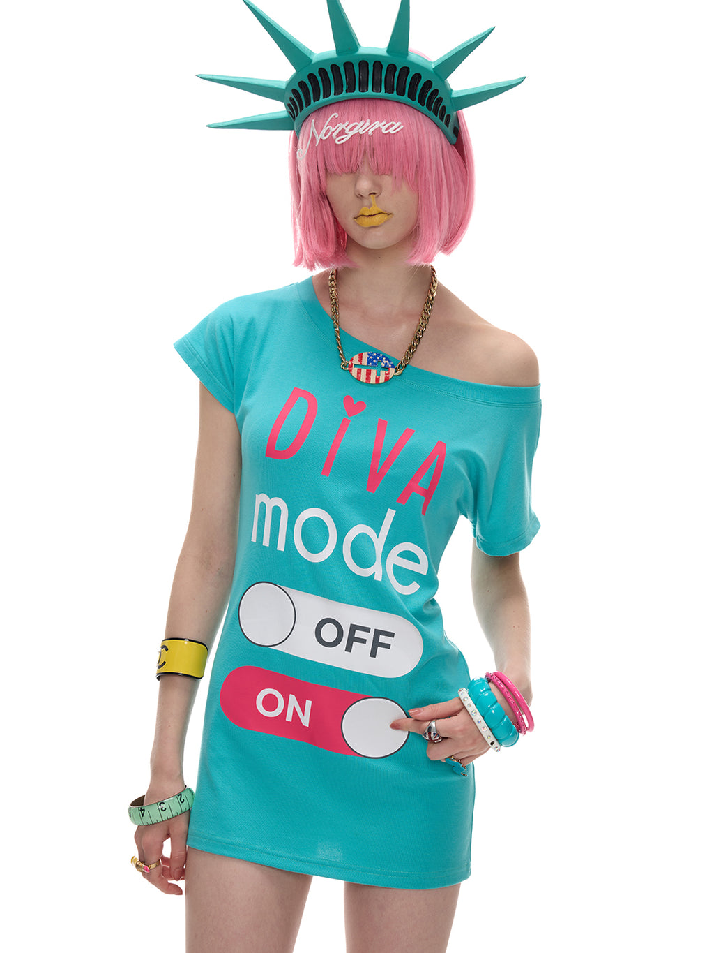 DIVA MODE ASYMMETRIC TEE — detail image 5