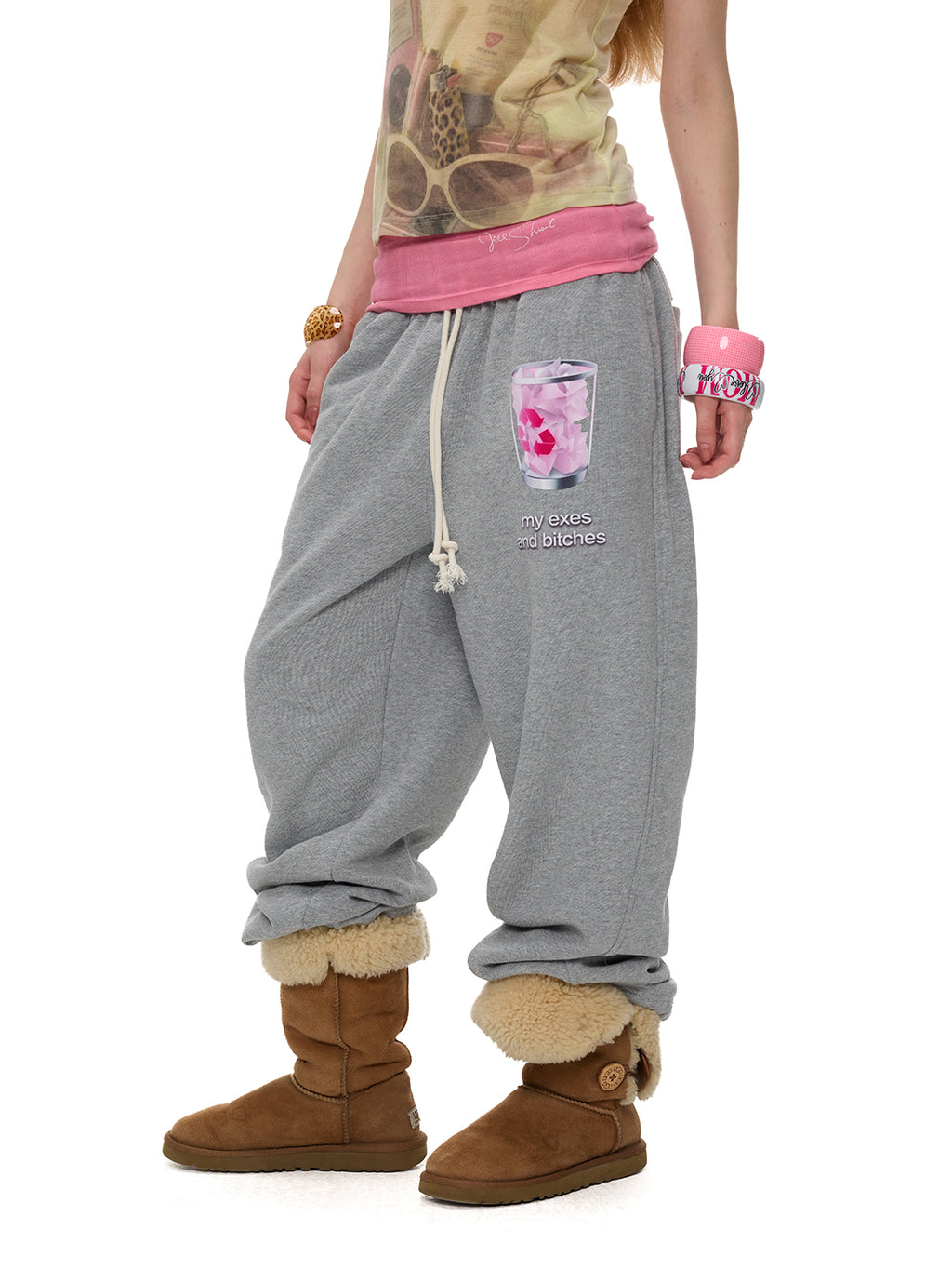 TRASH DRAWSTRING SWEATPANTS — Heather Gray 5