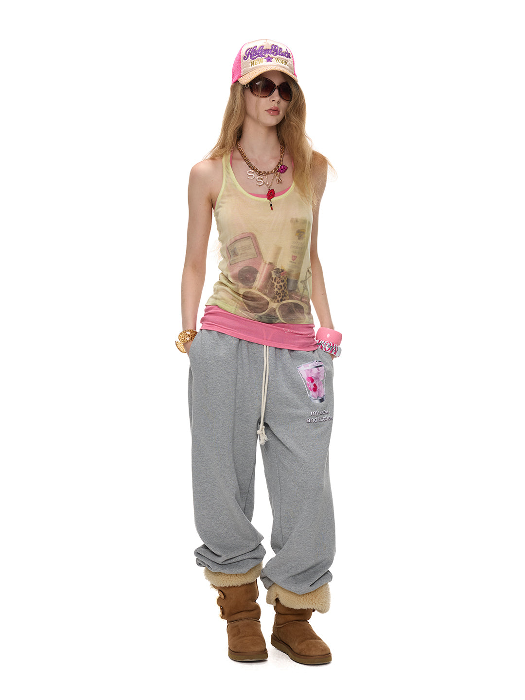 TRASH DRAWSTRING SWEATPANTS — Heather Gray 1