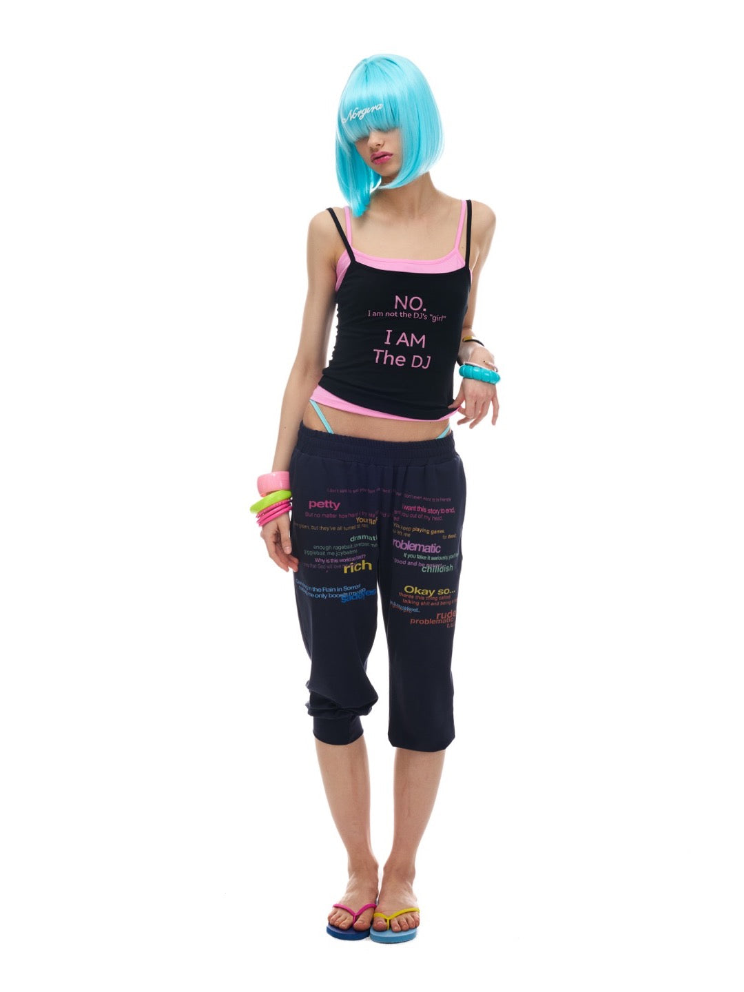 BLACK & PINK LAYERED TANK