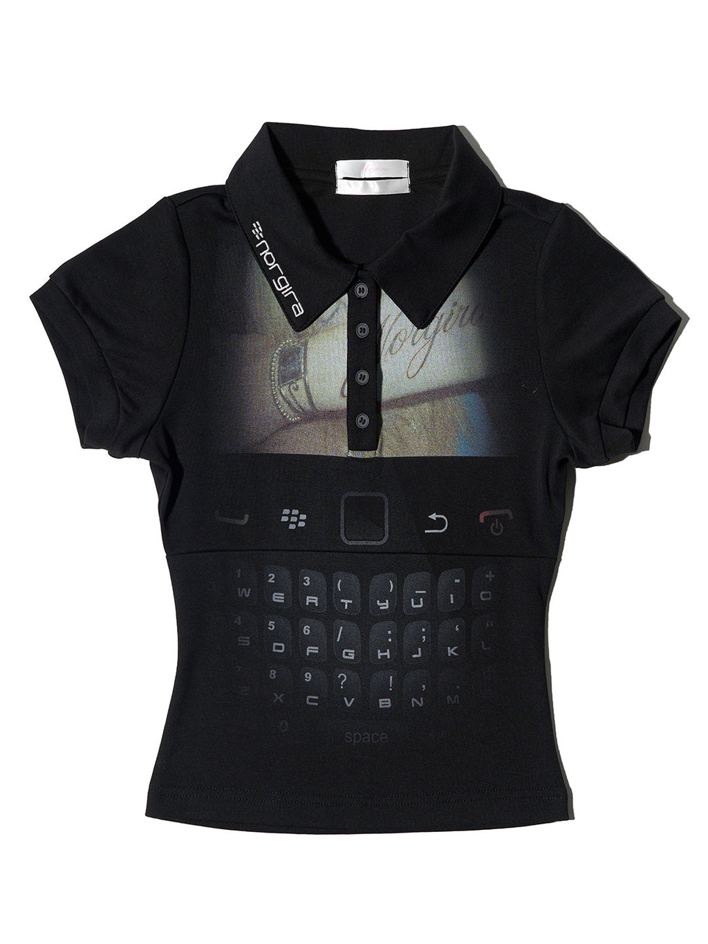 NORGIRA white-background product image — BLACK BERRY POLO