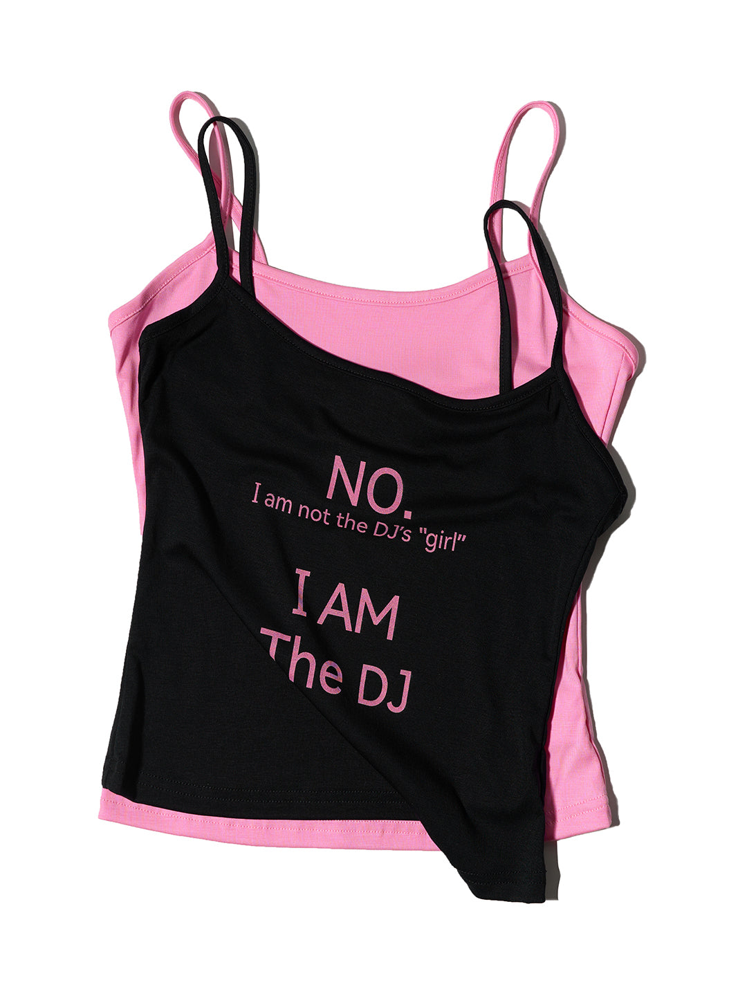NORGIRA white-background product image — BLACK & PINK LAYERED TANK